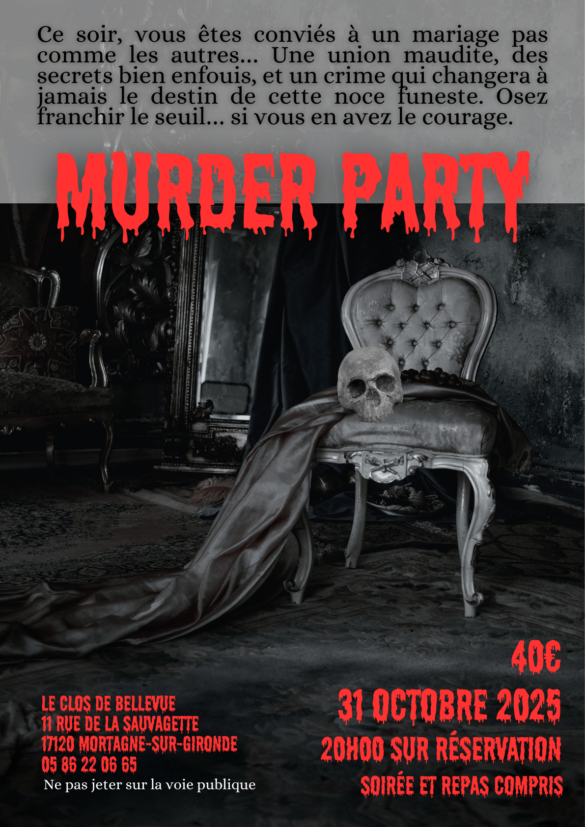 Murder Party d'Halloween au Clos de Bellevue