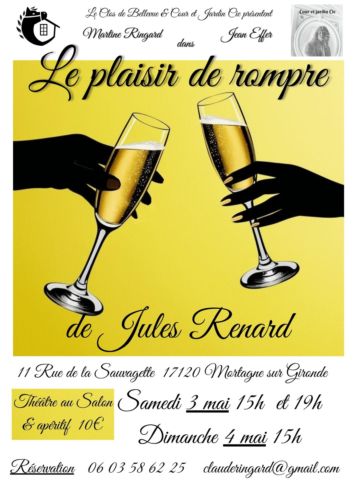 Affiche du spectacle Le Plaisir de Rompre au Clos de Bellevue